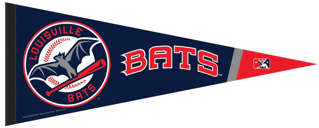 Louisville Bats Primary Wool Pennant