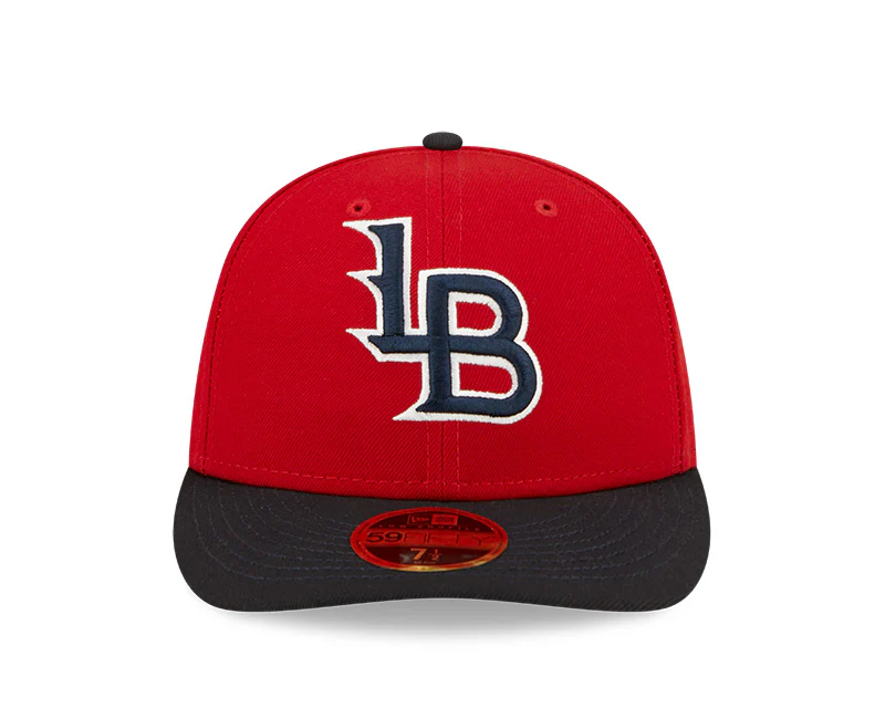 Louisville Bats New Era On-Field Low Profile 59FIFTY Fitted Hat - Red/Navy - Image 3
