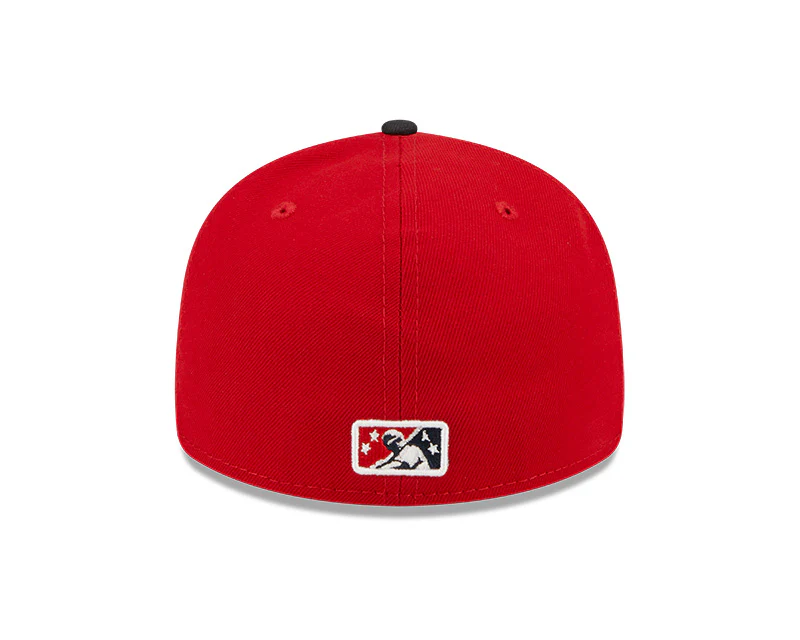 Louisville Bats New Era On-Field Low Profile 59FIFTY Fitted Hat - Red/Navy - Image 5