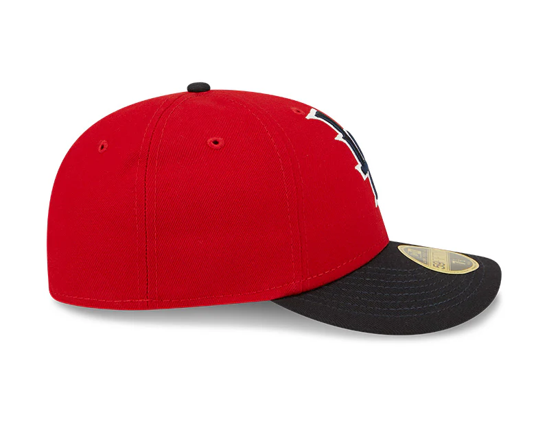 Louisville Bats New Era On-Field Low Profile 59FIFTY Fitted Hat - Red/Navy - Image 6