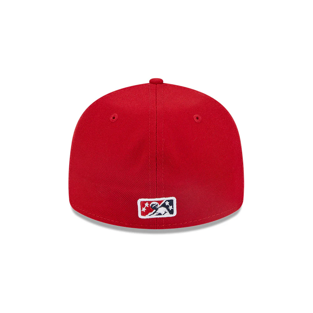 Louisville Bats New Era On-Field Low Profile 59FIFTY Fitted Hat - Red - Image 5